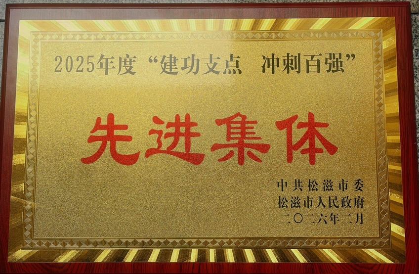 松滋肥業(yè)獲評(píng)松滋市2025年度“建功支點(diǎn) 沖刺百強(qiáng)”先進(jìn)集體稱號(hào)